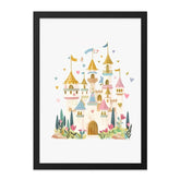 Magical Castle Wall Art, Princess Castle Decor, Nursery Art Print, Fairytale Castle Artwork, Kids Room Decor - Tawshia